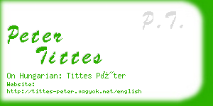 peter tittes business card